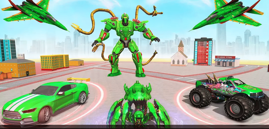 Octopus Robot Car Transformer Unity Game Source Code - Image 6
