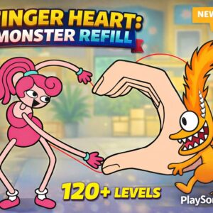 Finger Heart: Monster Refill -120+ Levels – Puzzle Casual Trending Game