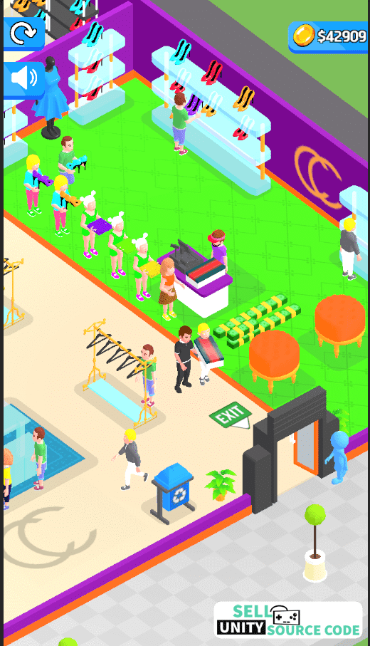 Outlets Rush 3D Idle Tycoon Game Unity Source Code - Image 2